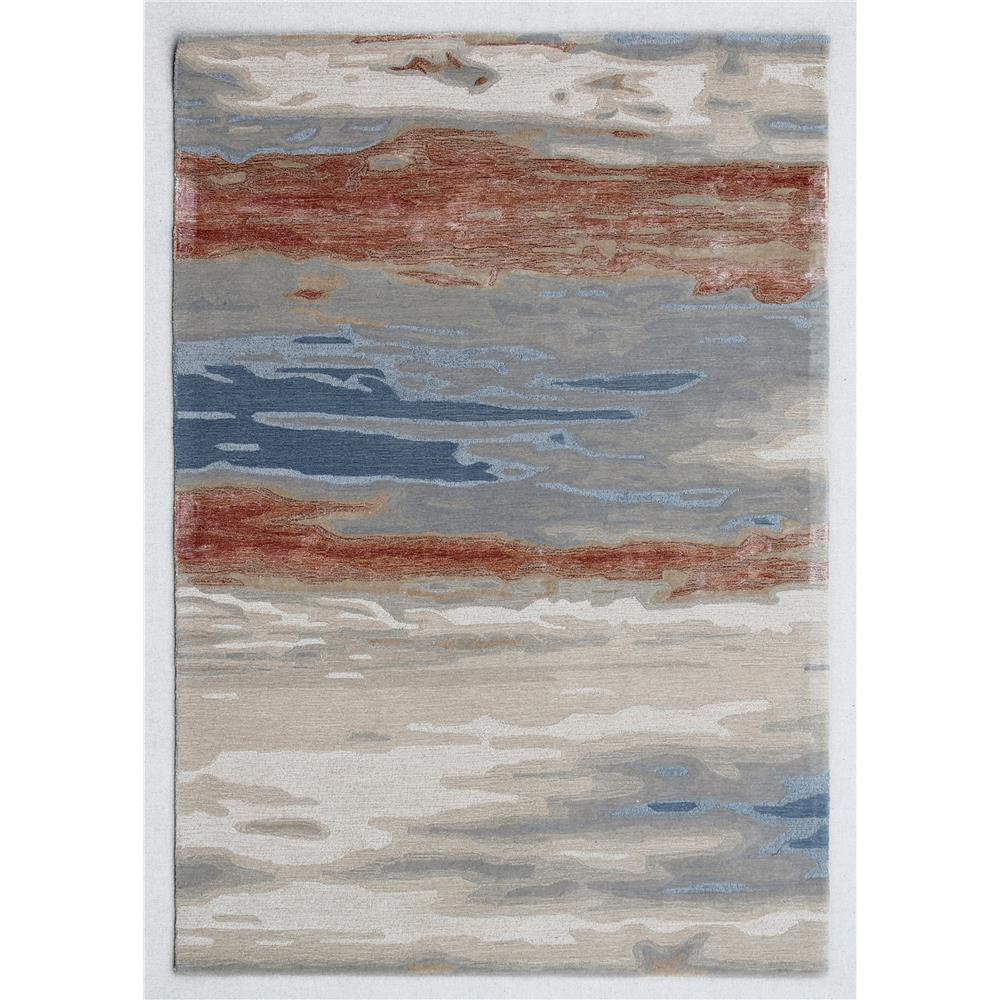 Dynamic Rugs  1853-519 Opal 2 Ft. X 4 Ft. Rectangle Rug in Rust Blue